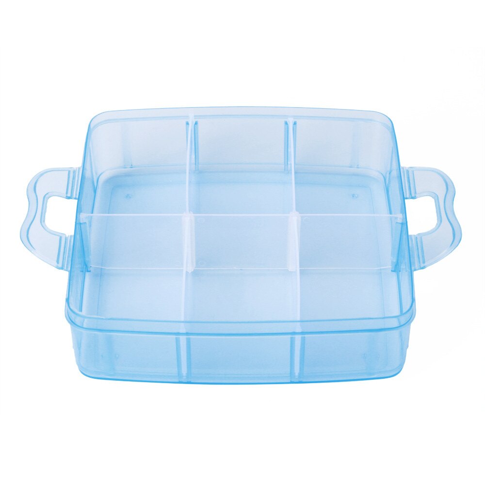 25# Multi-compartment Jewelry Bead Storage Box Clear Plastic Organizer With Handle Large-capacity Multifunctional container