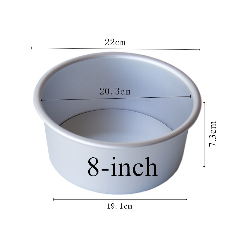 Round Cake Pan with Removable Bottom Anodized Aluminum Round Wedding Birthday Baking Cake Tin Cheesecake Pan Chiffon Cake Mold: 8 inch cake pan