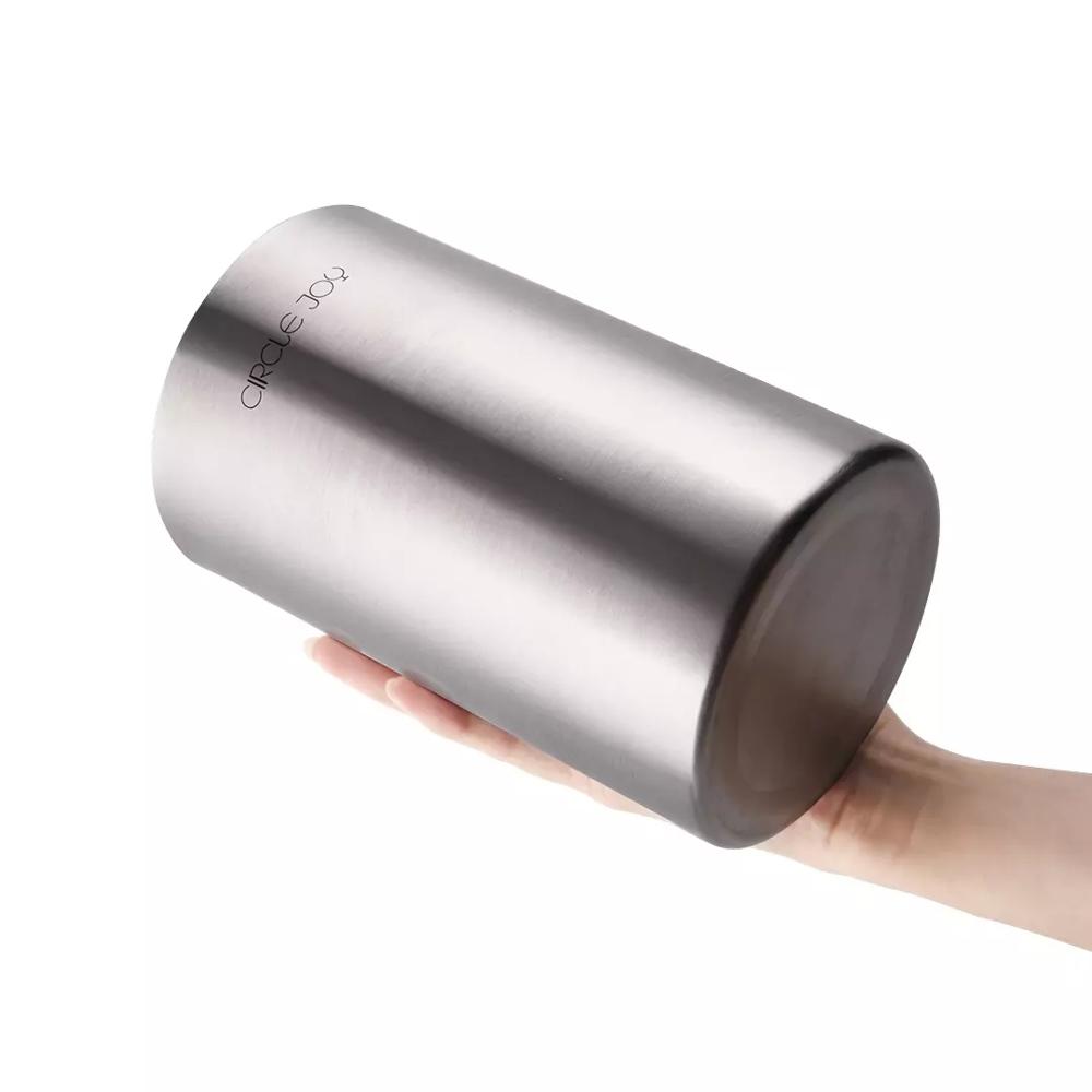 CIRCLE JOY Stainless Steel Double Ice Bucket Efficient Insulation Mini Ice Bucket Chilling for Whiskey Wine Cold Longer Ice Pail