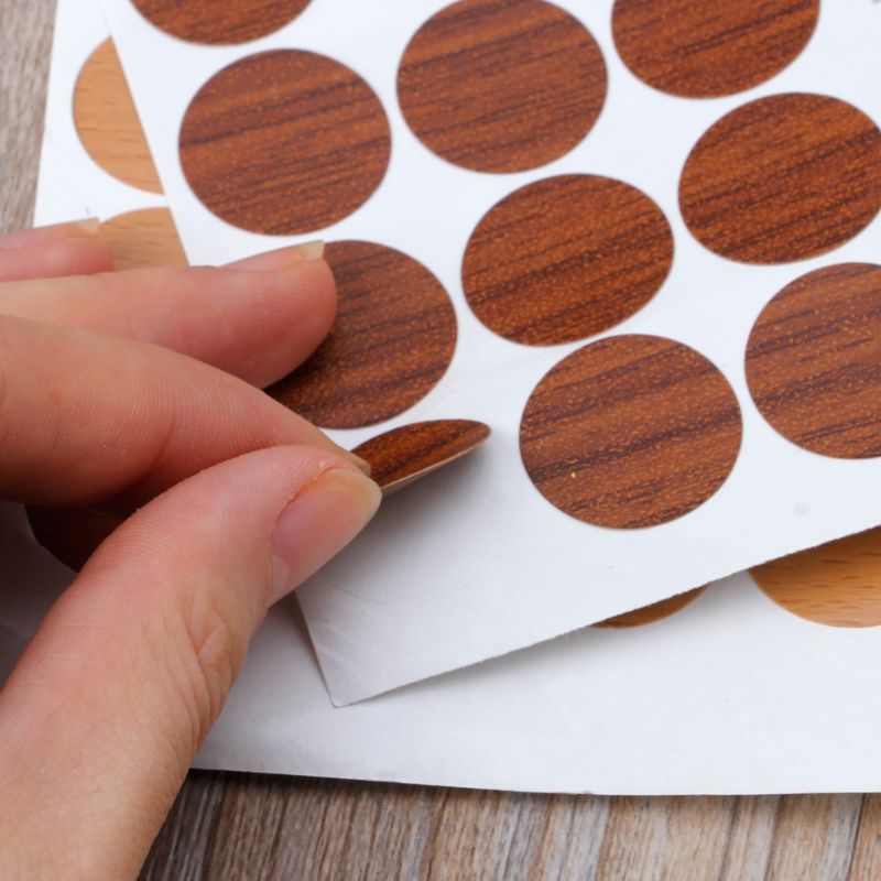 54Pcs 20Mm Houten Meubelen Zelfklevend Kast Schroef Cap Covers Gat Stickers