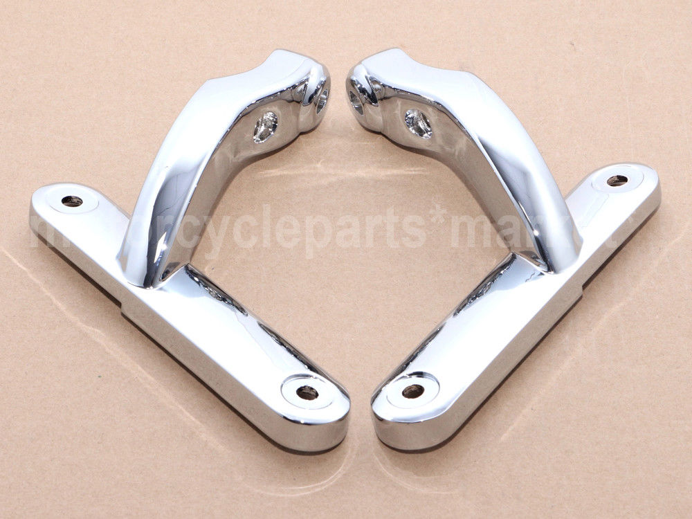 Chrome Auxiliary Lighting Brackets Kits For Harley Touring Street Glide Road King FLHX FLHR 1996 Models