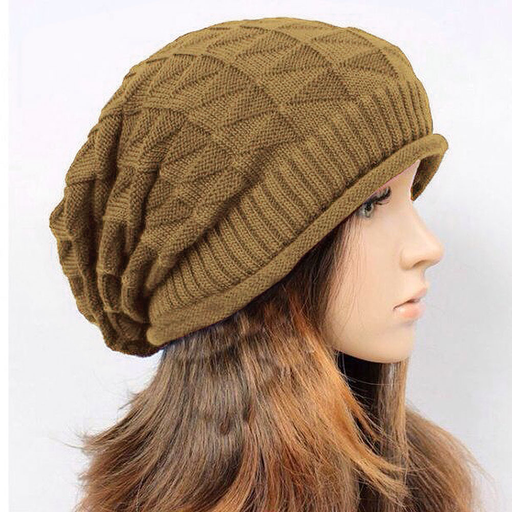 Efterår toca gorros hue vinter strik uld hue afslappet unisex kasketter herre og dame huer strikket gorro varm nc: Khaki