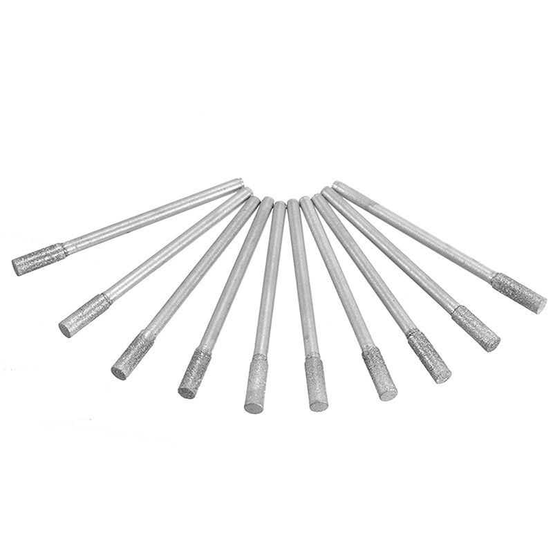 10 pièces diamant enduit forets verre tuile bijoux foret Durable pour verre tuile outil de travail 0.4mm/0.7mm/1mm/1.6mm/3mm