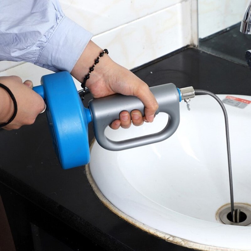 Carbon Steel Drain Auger Plumbing Snake Drain Auger Sink Auger Hair Clog Remover Heavy Duty Pipe Snake for Bathtub Drain