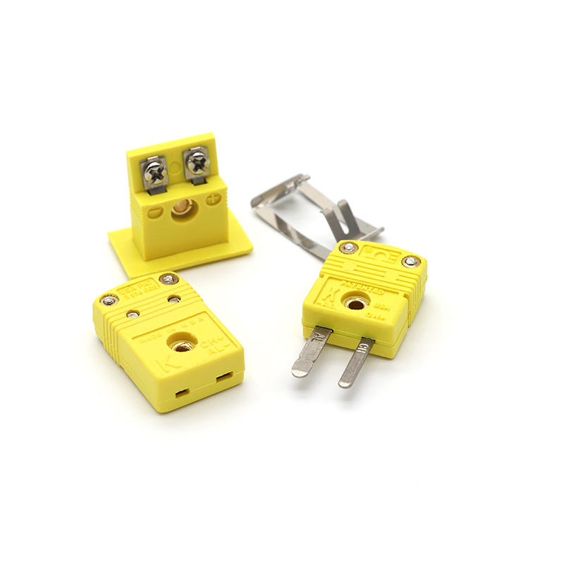 Enchufes y enchufes de termopar tipo K/T/J/E, montaje en Panel de Sensor, enchufe y conector de cable en miniatura, 1 Uds.