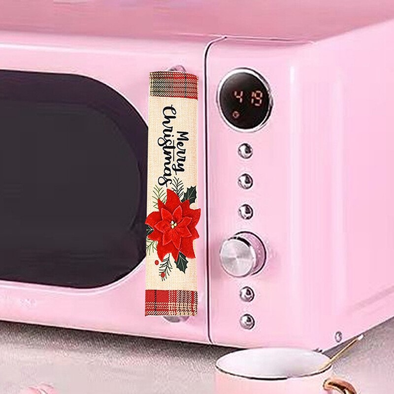 Jul køleskab håndtag dæksel santa mikrobølgeovn håndtag dækker mikroovn opvaskemaskine dørhåndtag dæksel festival indretning