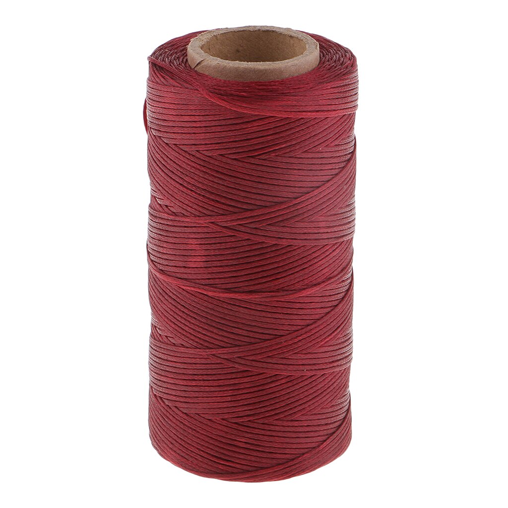 1 Spool 200m 1mm Polyester Flat Waxed Thread for Leather Sewing, Shoe Clothes Repair