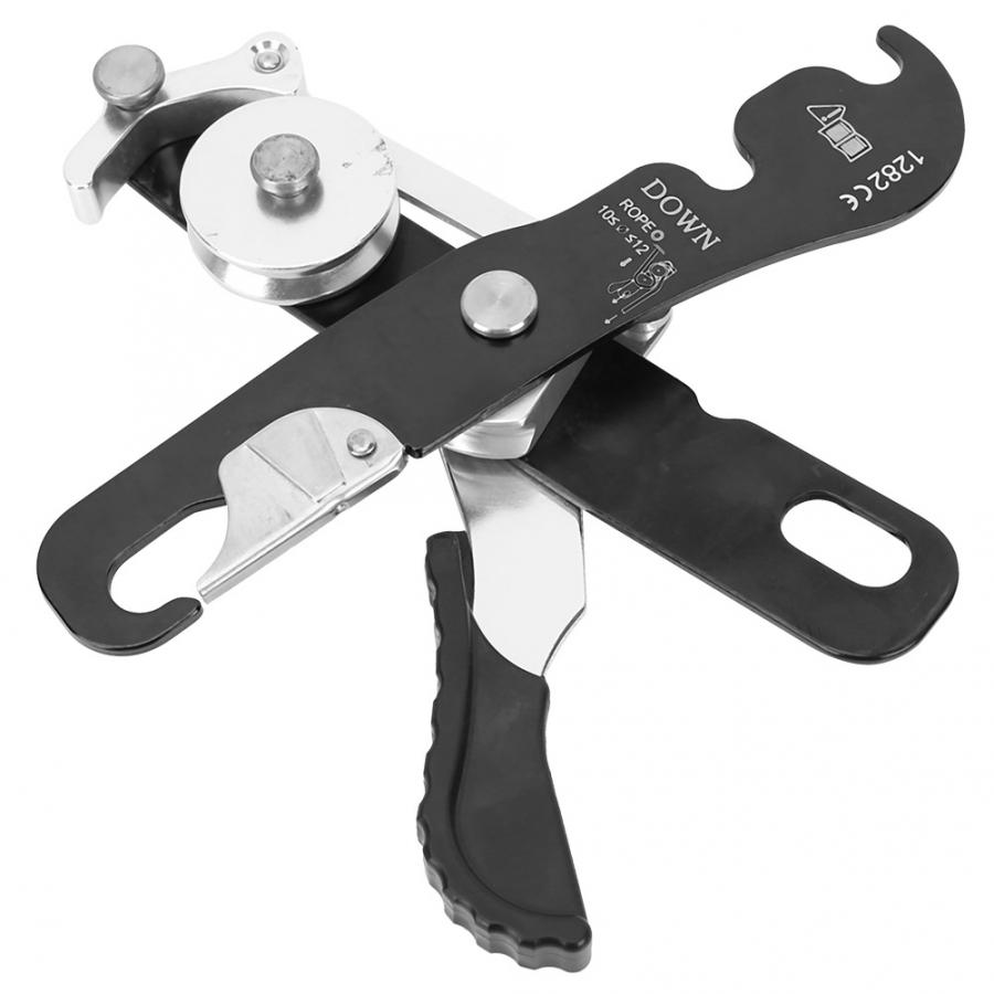 Abrazadera de cuerda para escalada en roca, mosquetón con freno automático, Pinza de agarre, accesorios de escalada, 150kg