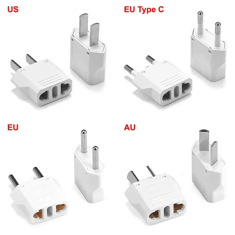 EU Plug Adapter AU American US To EU Euro Travel Adapter Type C Electric Plug Converter Power Sockets AC Outlet Power Converter