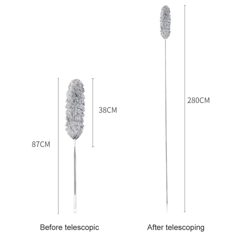 Microfiber Dust Brush Telescopic Ceiling Bedside Sofa Duster Air Condition Car Furniture Cleaning Brush Household Cleaning Tools