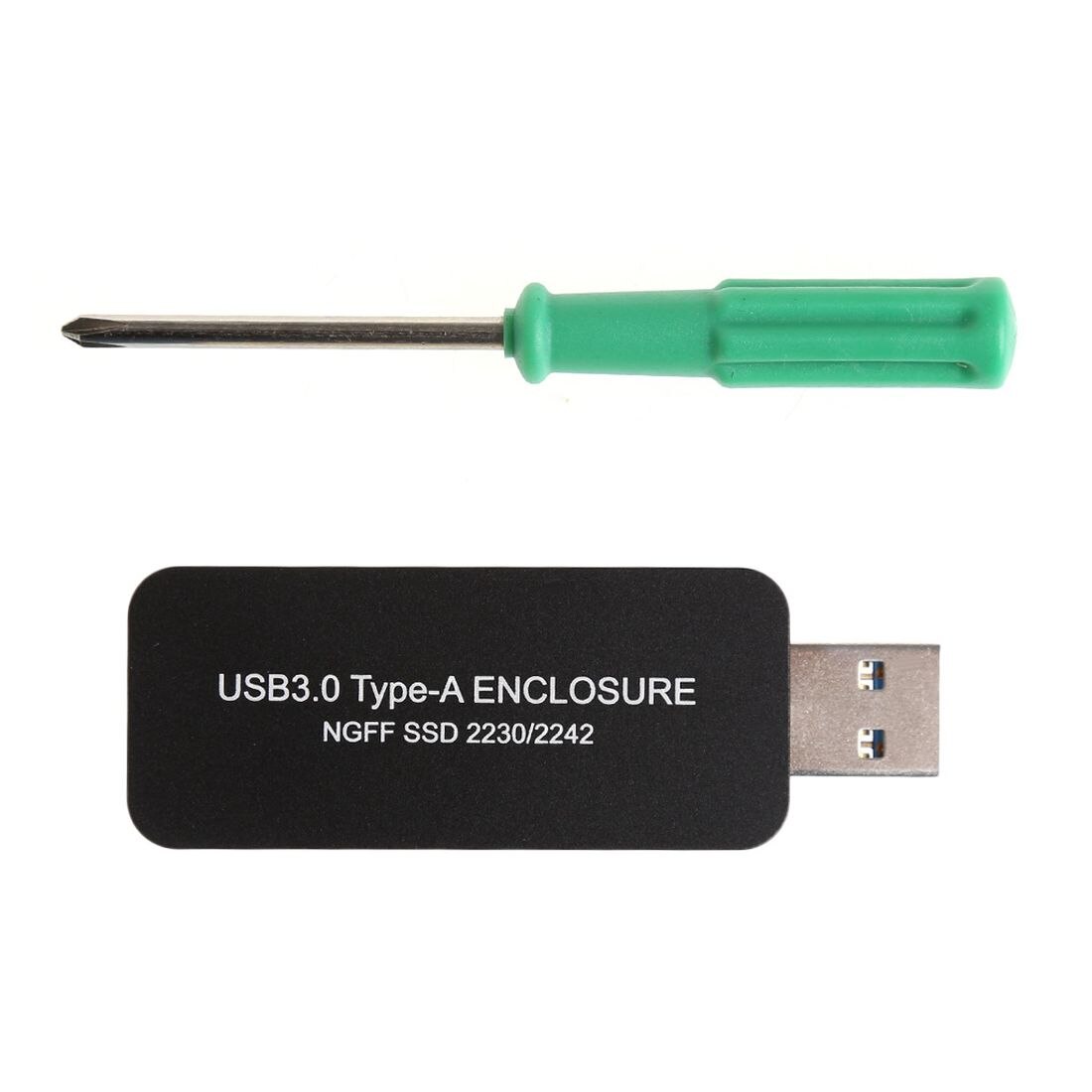 Obudowa M.2 SSD USB 3.0 do NGFF SATA 2230/2242 - Plug & Play Aluminium: Czarny