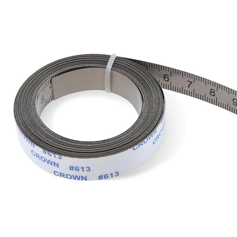 1-5M Stainless Steel Sticky Scale Woodworking Rail Self-adhesive Tape Measure Tape Flat Tape With Plastic Metal Ruler