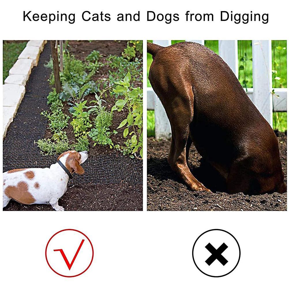 Estera de gato con pinchos, antigatos tiras de plástico, tapón de excavación de red, mantiene a los animales lejos