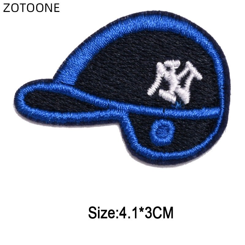 ZOTOONE Iron on Patches for Jackets Volleyball Rugby Baseball Embroidery Patch DIY Heat Transfer Appliques Sew Round Badges D