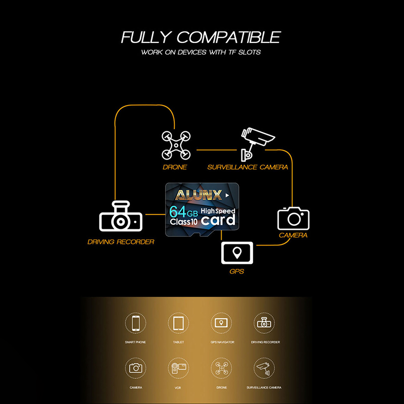 Ultra-high-speed tf memory card, 4 gb/8 gb/16 gb/32 gb/64 gb u3 c10 blue memory sd card for camera surveillance, storage