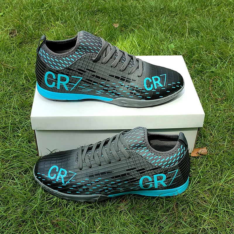 Neue Männer Fußball Schuhe Turf Indoor Lange Spikes Hohe Ankle Fußballplatz Stiefel Training Ultraleicht Futsal Stollen Fußball Schuhe