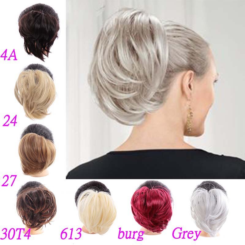 XUANGUANG chignon queue de cheval décoiffé | Chignon pour femmes, chignon à donuts, haute température et résistant à la chaleur