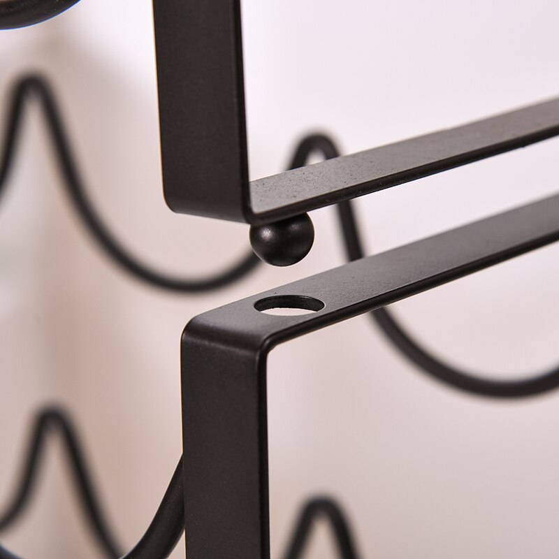 Estante de vino de hierro forjado de acero inoxidable Superimposable de estilo europeo, estante para botellas de vino para el hogar, decoración del gabinete del vino