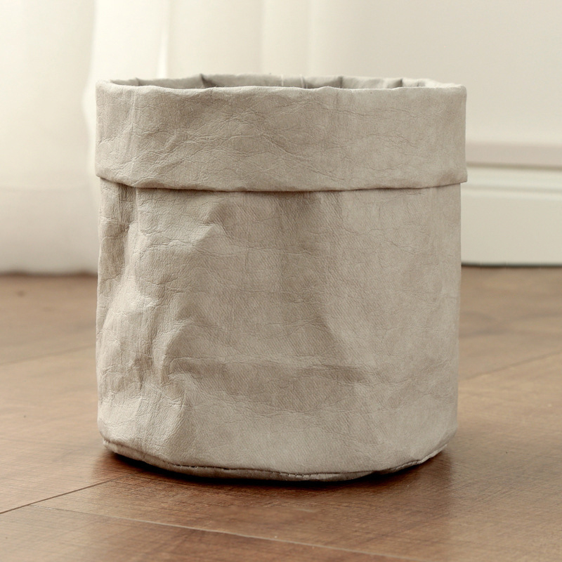 Wasserdicht Umweltfreundliche Kraft Papier Blume Topf Halfter Wiederverwendbare Blumentopf Drouble Multifunktions Schreibtisch Hause Lagerung Tasche: 02 / L   16 x 16 cm