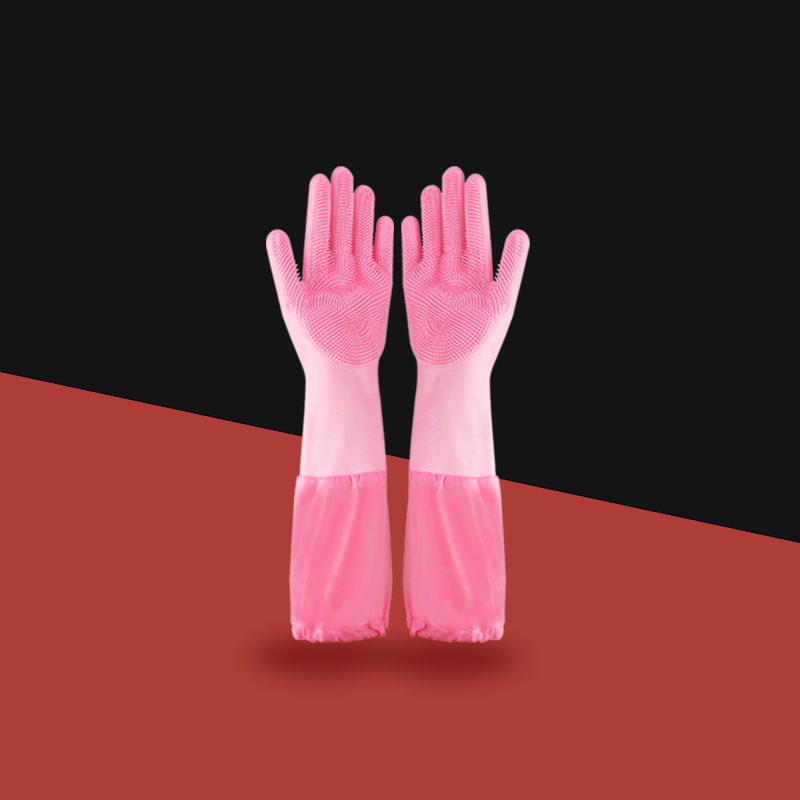 Guantes de limpieza para el cuidado de mascotas, guante de baño para perros y gatos, champú indirecto, depurador de Gel, guante de silicona suave y limpio, protección de la piel de las manos: Morado