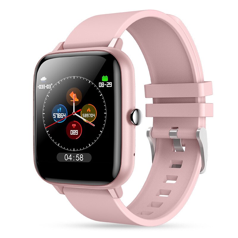 Smart Watch Men Women Ip67 Bluetooth Call Waterproof Sport Fitness Tracker Watches Blood Pressure Smartwatch For Samsung Apple: Pink