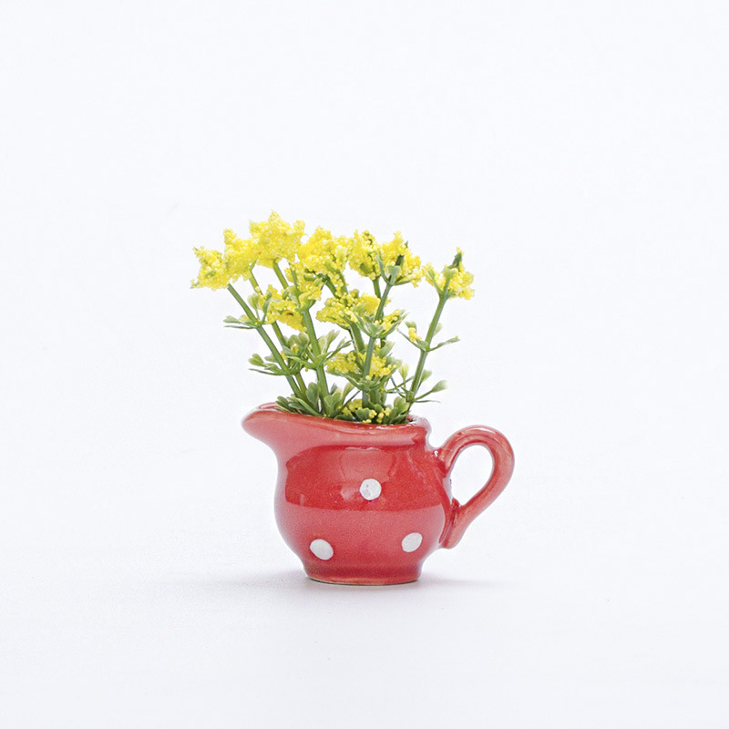 Ceramics Refrigerator Magnet Sticker Flower Vase Fridge Magnets Refrigerator Magnets Home Decor Mini Bonsai Plant Fridge Magnets: light yellow