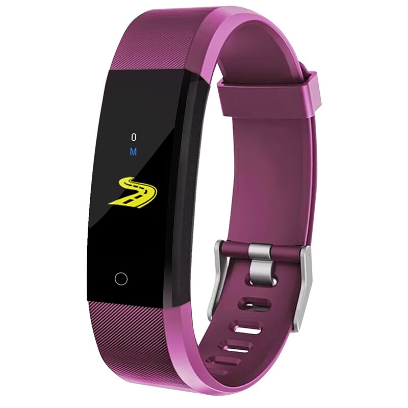 Oloey Health Bracelet Heart Rate/Blood Pressure/Pedometer Smart Band Fitness Tracker Wristband Mi Band 3 fit bit Smart Watch Men: Purple 