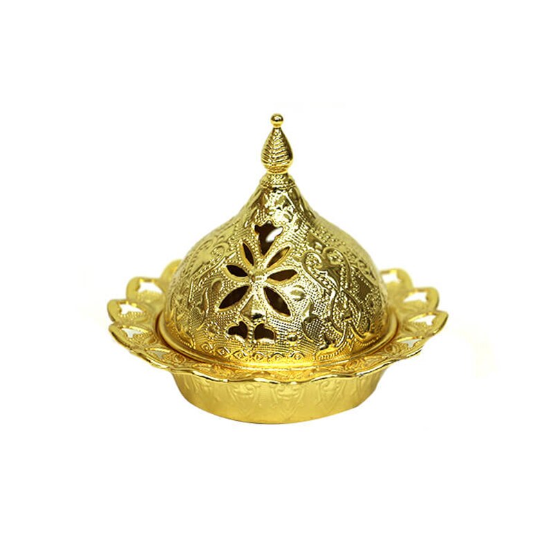 Delight En Suiker Kom Grote Kleine Size Goud Zilver Turkse Decoratieve Authentieke Middeleeuwse Stijl Bruiloft Thuis: Gold (Small Size)