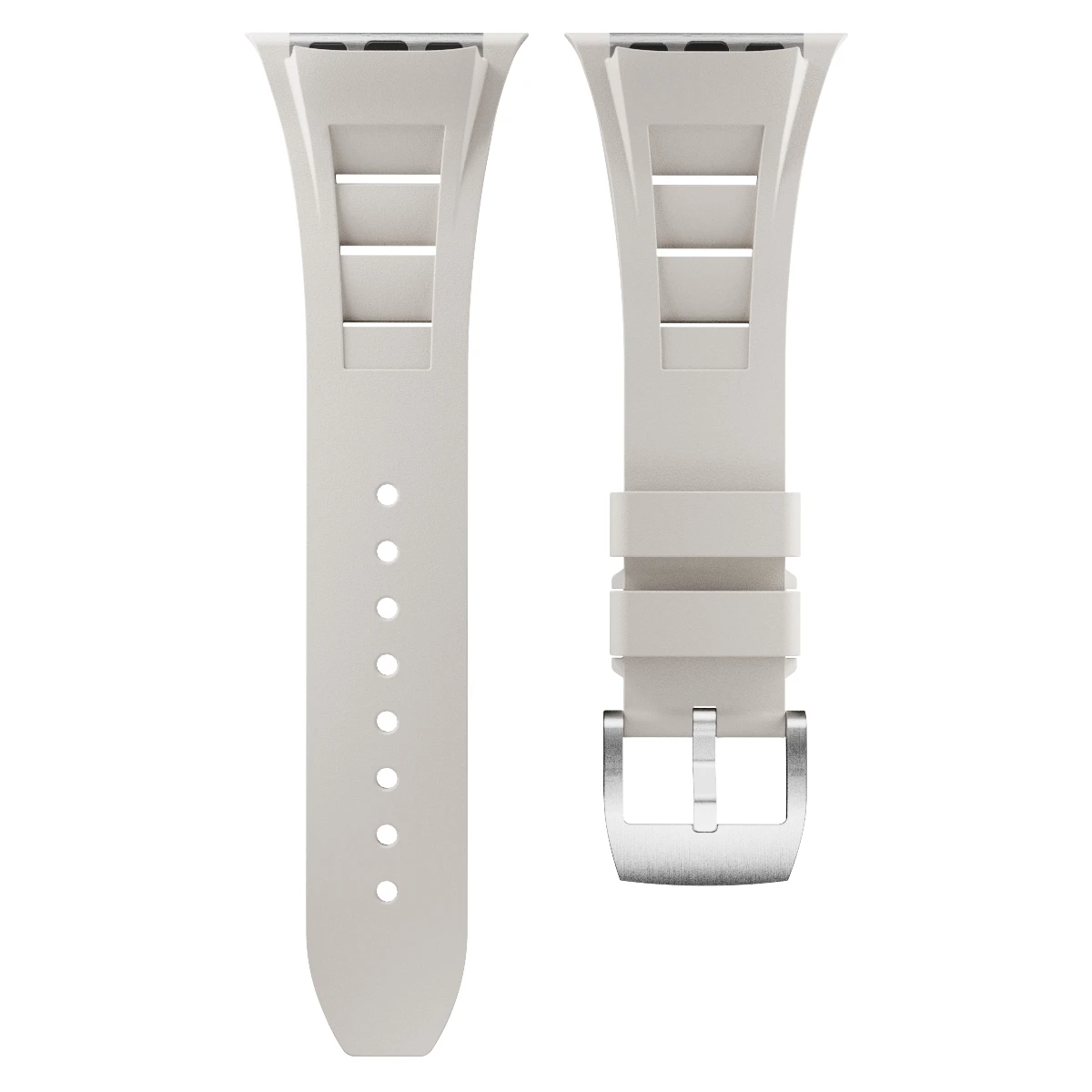 Rubber Soft Band for Apple Watch 49mm 46mm 45mm 44mm Silicone Sports Strap for IWatch Series Ultra 2/1 10 9 8 7 6 5 Se Bracelet: Beige / 12mm