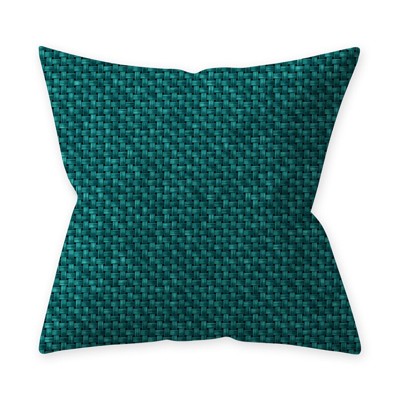 Housse de coussin bleu canard sarcelle 45*45 Cm | Couverture d'oreillers et de canapé, décoration de maison, décor de voiture, bleu canard sarcelle, peau de pêche: K