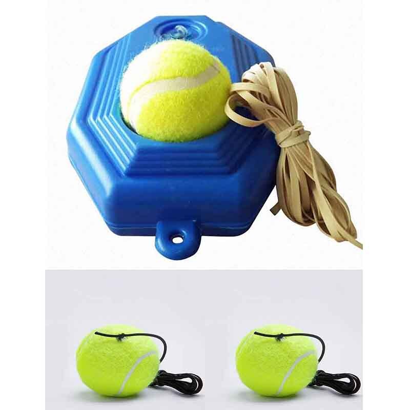 Tennis træningsværktøj med elastisk rebkugle selvstændig rebound bold med træner multifunktionsbold træning tennis træningsværktøj: Stil 1 med 3 bolde