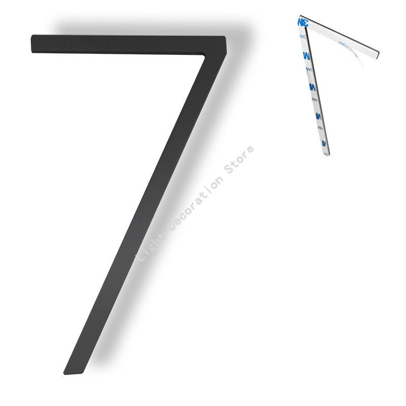 Número de casa autoadhesivo de acero inoxidable, señal de dirección negra de 0-9 letras, placas de puerta grandes y modernas, números para el hogar y exteriores, 5 pulgadas/12,5 cm: Marfíl