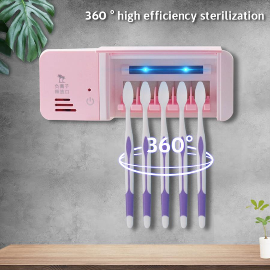 Badeværelse tandbørste sterilisator intelligent badeværelse langt infrarød tandbørste sterilisator vægmonteret tandbørsteholder
