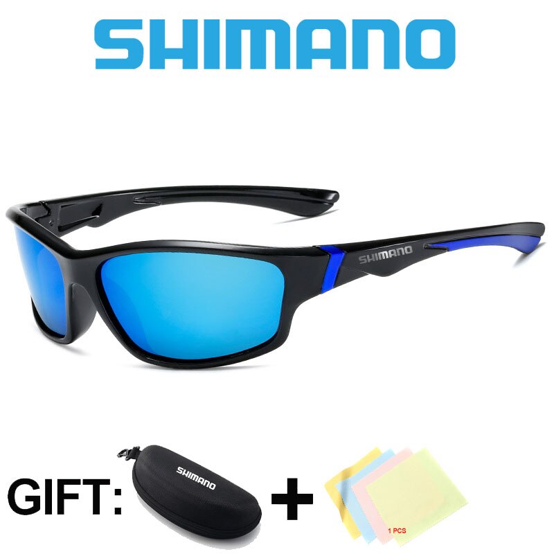 Shimano männer Frauen Polarisierte Angeln Gläser Im Freien HD UV Schutz Angeln Sonnenbrille Sport Klettern Angeln Gläser: Blau