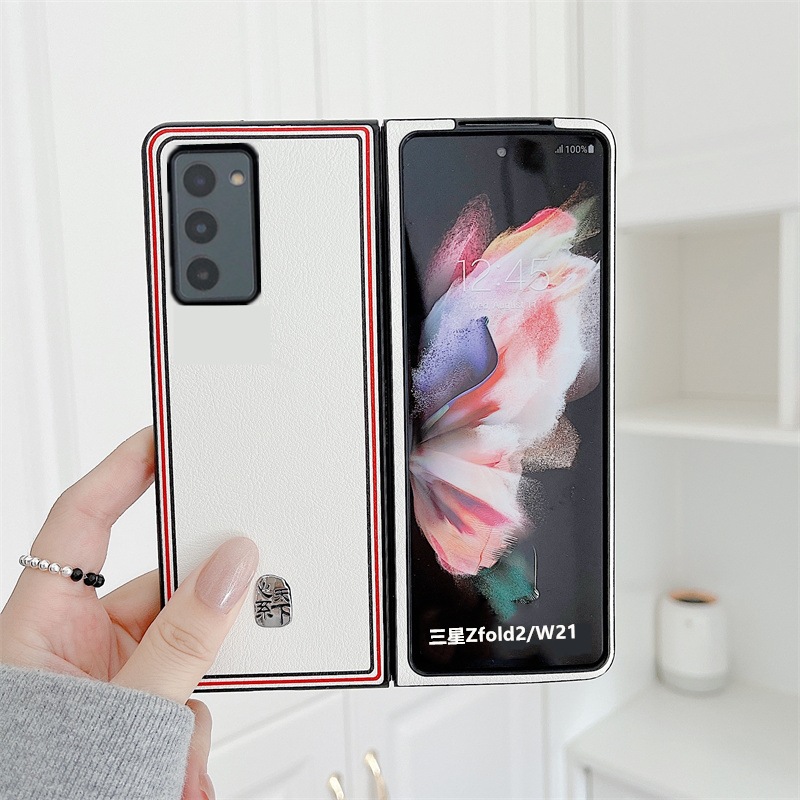 Joint name Lychee case for Samsung Galaxy Z fold 2 W21 Cover Anti-knock luxury Leather + PC Cases for fold2