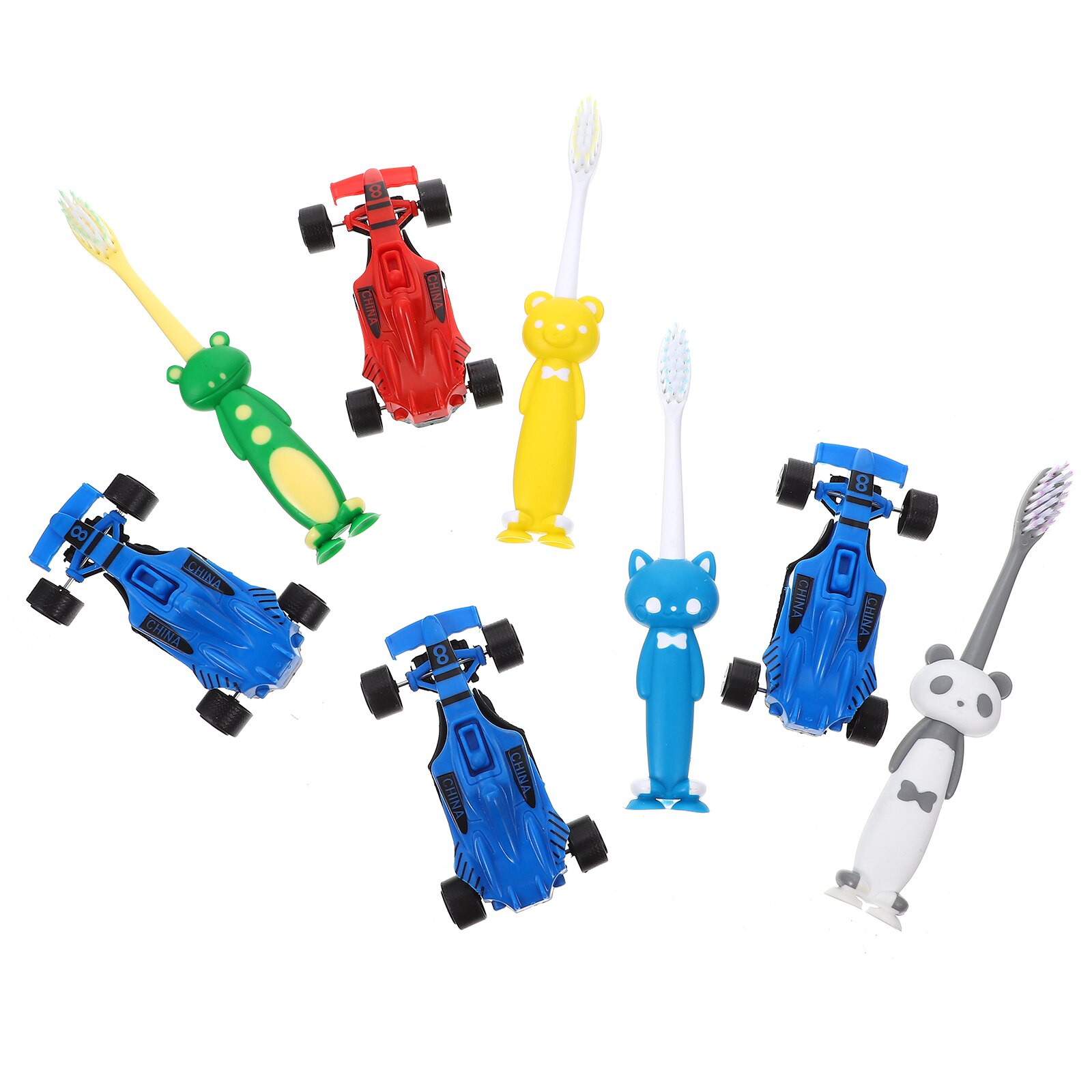 4 Sets Van Kinderen Handtandenborstel Cartoon Tanden Borstel Tanden Schoonmaken Tool Met