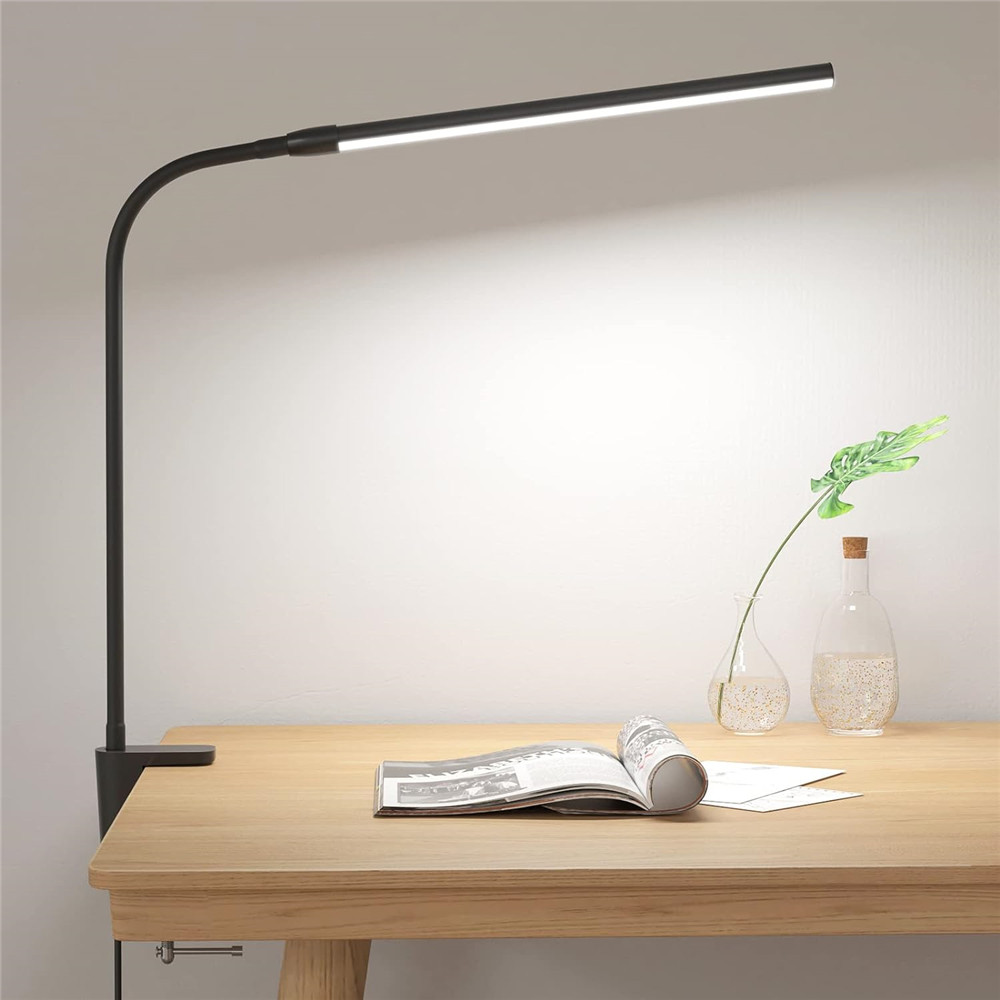 Lampada da tavolo con Clip a LED a doppia testa lampada da tavolo per architetto per l'illuminazione dell'ufficio domestico 3 modalità colore e 10 lampade da scrivania con protezione per gli occhi dimmerabili
