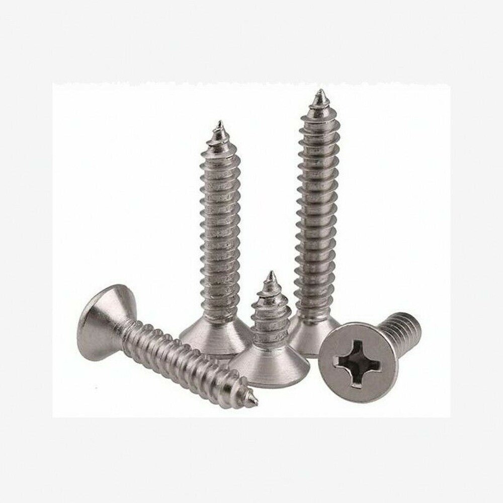 50PCS M3 M3.5 316 Stainless steel cross flat head / countersunk head tapping screws