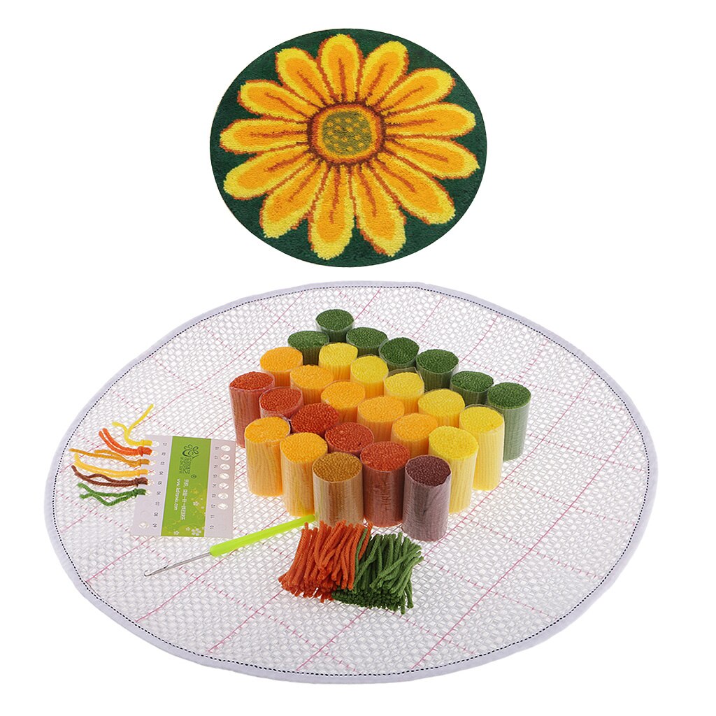 DIY zestaw robić haftu puchowego dla początkujących, przędza robić szydełkowania zestawy, robótki niedokończone szydełkowanie dywan przędza poduszka rękojeść zestaw dywanów