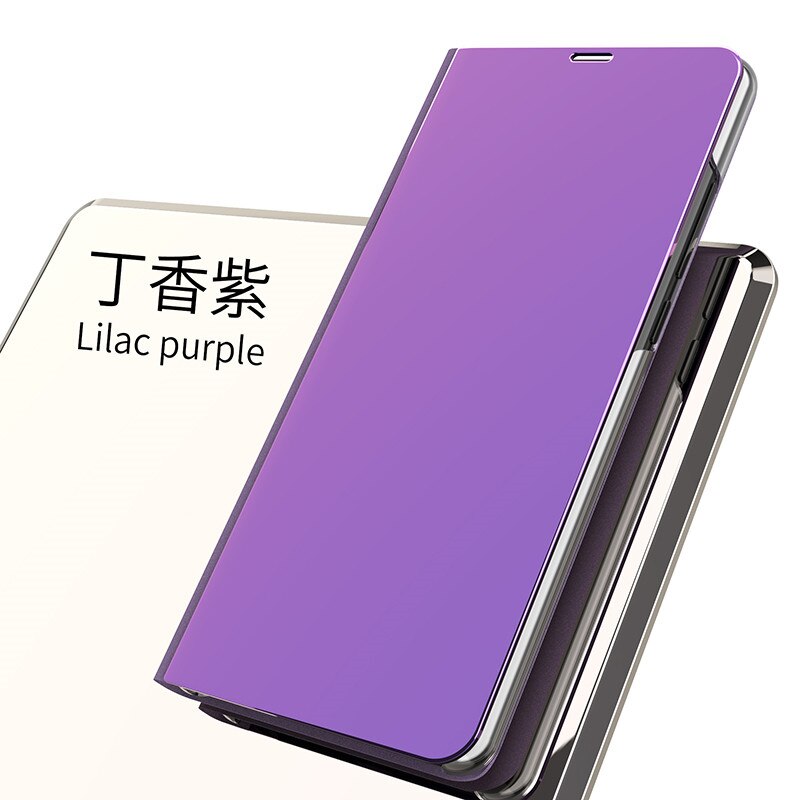 Mirror Case For Huawei Honor 9X Global 9 X Lite Cases Book Flip Cover Leather + PC Full Protector Honor 9X Premium Case STK-LX1: Honor 9X ( STK-LX1 ) / Purple 