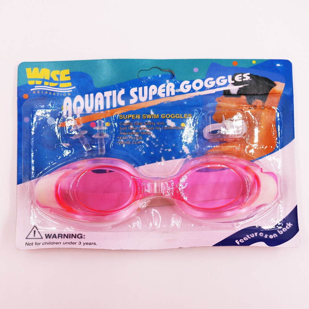 Universal Swimming Goggles for Adults Women Men Waterproof Swimming Goggles Diving Goggles with Earplugs Nose Clip: pink
