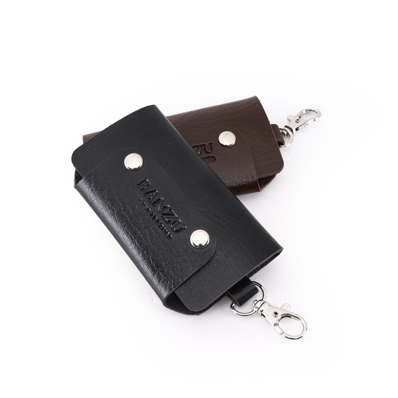 1 stücke Casual Tragbare PU Leder Keychain Männer Frauen Schlüssel Halter Veranstalter Beutel Auto Schlüssel Brieftasche Haushälterin Key Fall Mini karte Tasche.