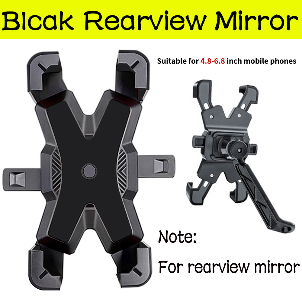 Bike Phone Holder Motorcycle Universal Bicycle handlebar Rearview Mirrors Bracket for 7.2 Inch Mobile Phone Stent Shockproof: Sapphire
