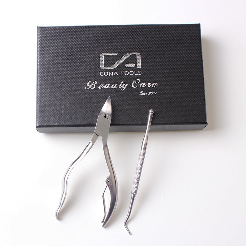 2Pcs Nagel Korrektur Lifter Set Nagel Clipper Häutchen Scissor mit Eingewachsenen Zehennagel Reiniger Kappe Häutchen Nipper Pediküre Werkzeug