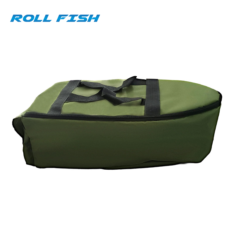 Rollfish bolsa de barco de isca de grande capacidade, resistente ao desgaste, tecido oxford, durável, fechamento com zíper para viagens, acessórios de pesca
