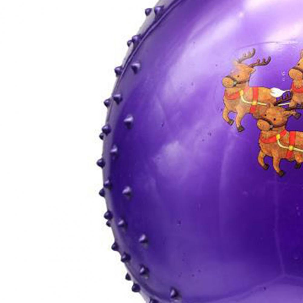 PVC Yoga Ball Set Anti-burst Inflatable Christmas Theme Handle Bouncy Ball Set for Physical Fitness