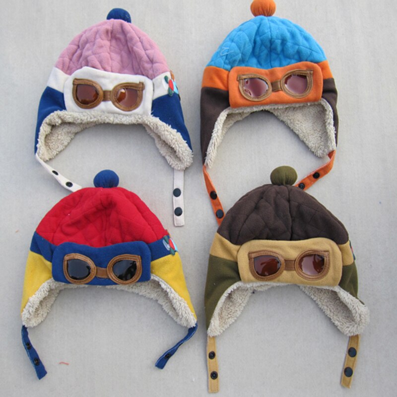 ¡Nueva ! Gorro de Aviador bonito grueso y bonito para niños de otoño e invierno