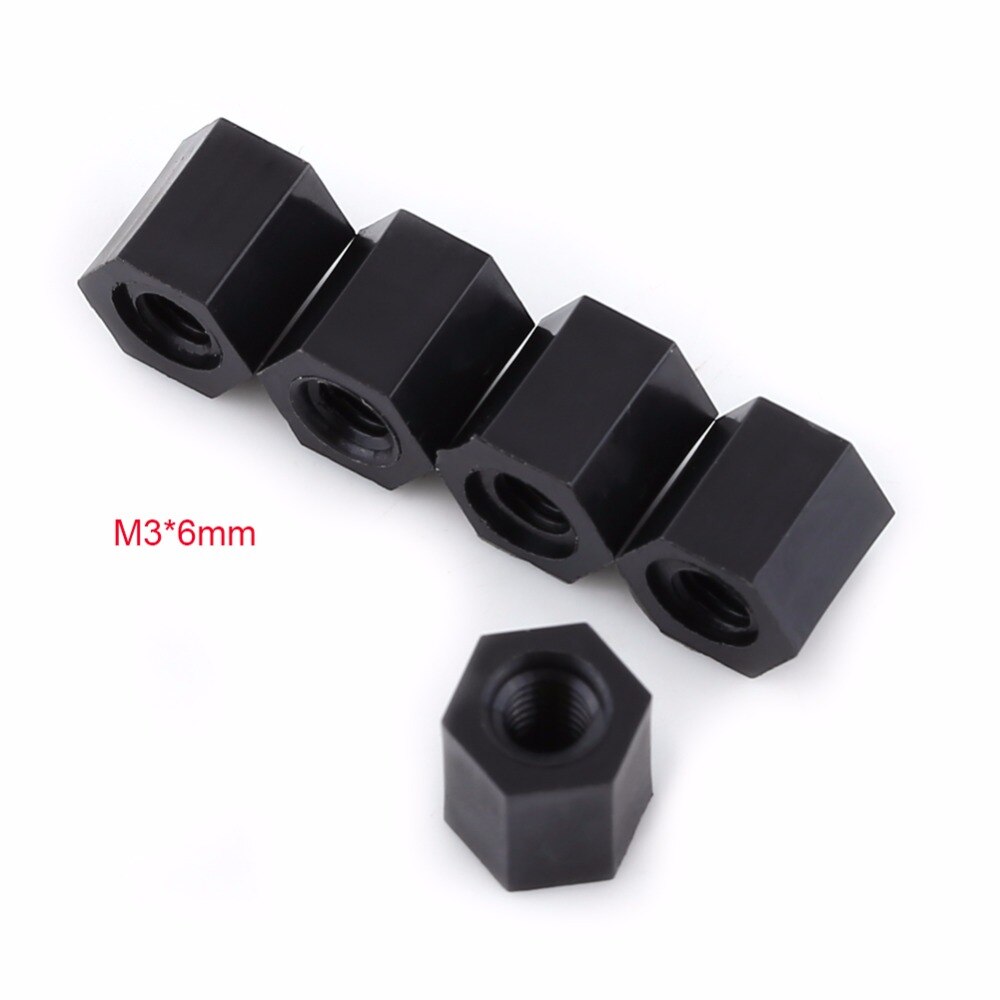 100 Pcs/set M3 Nylon Schraube Mutter Hex Spacer Standoff Gewinde Sortiment Kit Für Leiterplatten Lange Muttern Säule set Neue