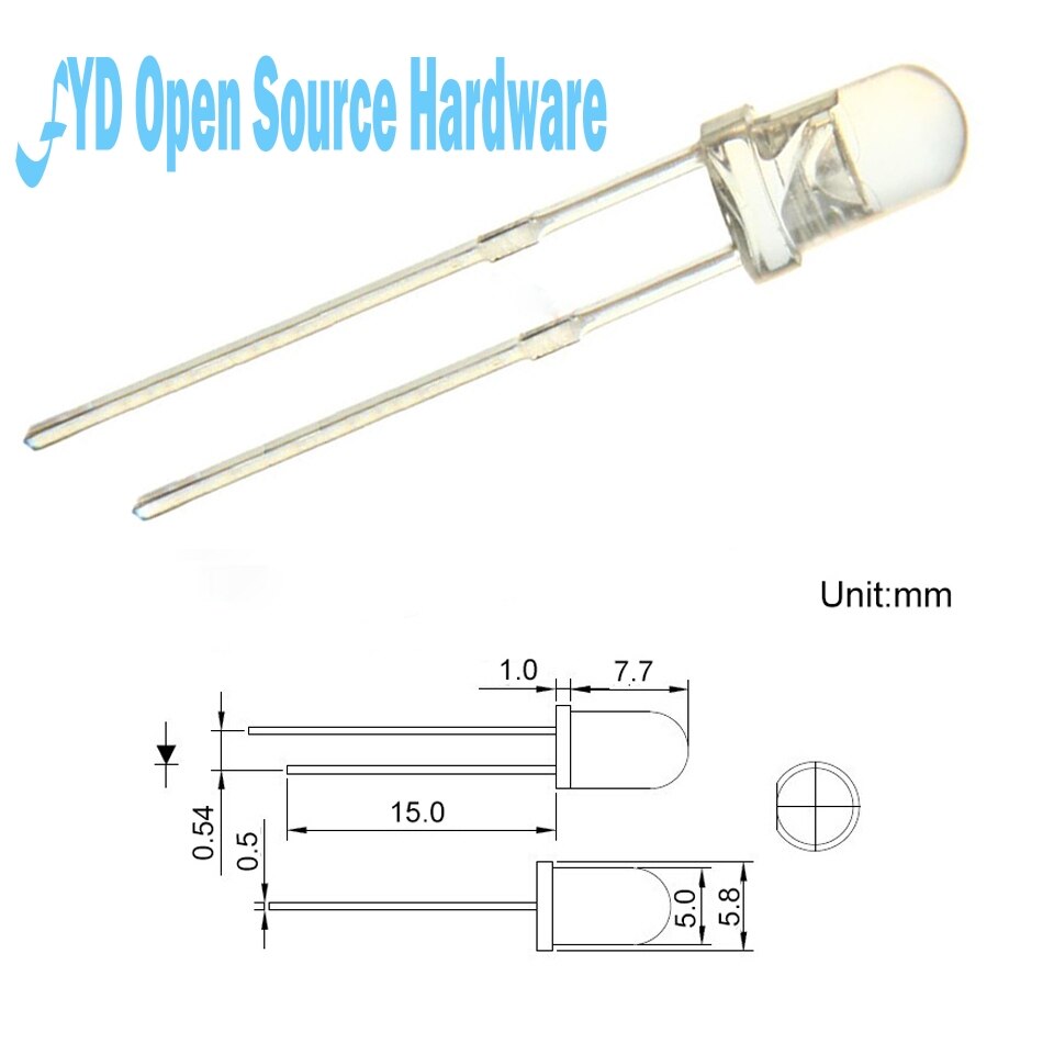 500pcs LED 5mm white of circular LED high brightness LED lights