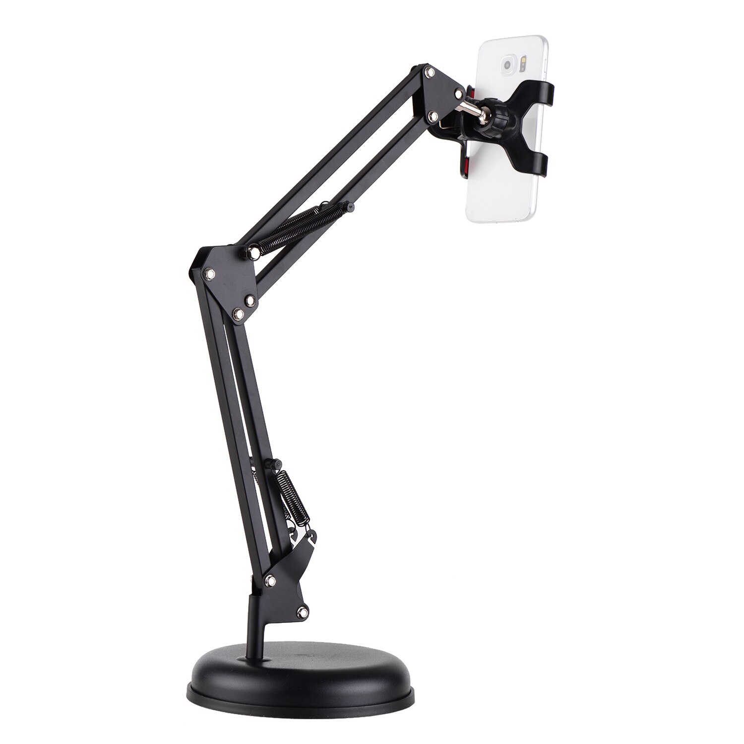 Uitschuifbare Mobiele Telefoon Houder Tafel Stand Lui Beugel 360 ° Draaibaar Met Telefoon Klem Flexibele Scharnierende Arm Voor Smartphone